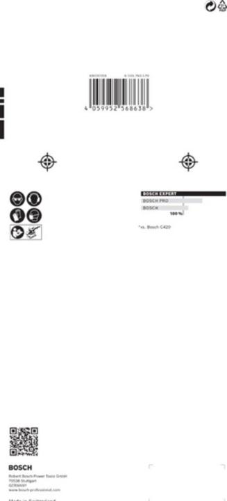 Image du produit Bosch Professional Zubehör EXPERT M480 Jeu de filets abrasifs, 115 x 230 mm, 10 pièces (120, 180, 80)