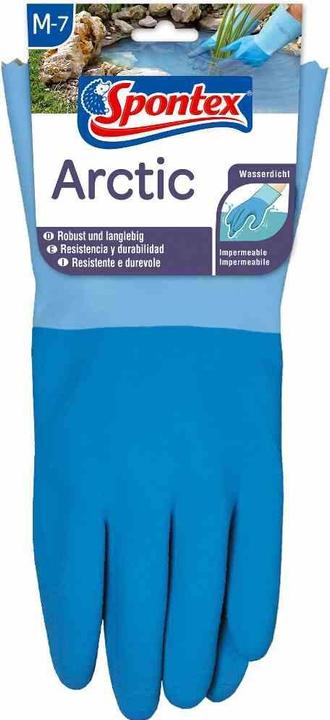 Spontex made of cotton, coating: natural latex, colour: blue, size: 7 (7)