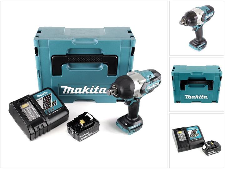 Produktbild Makita DTW 1001 RT1J Akku Schlagschrauber 18V 3/4" 1050Nm Brushless + 1x Akku 5,0Ah + Ladegerät + Ma (Akkubetrieb)