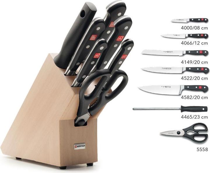 Produktbild Wüsthof Classic Messerblock mit Teilen Buche