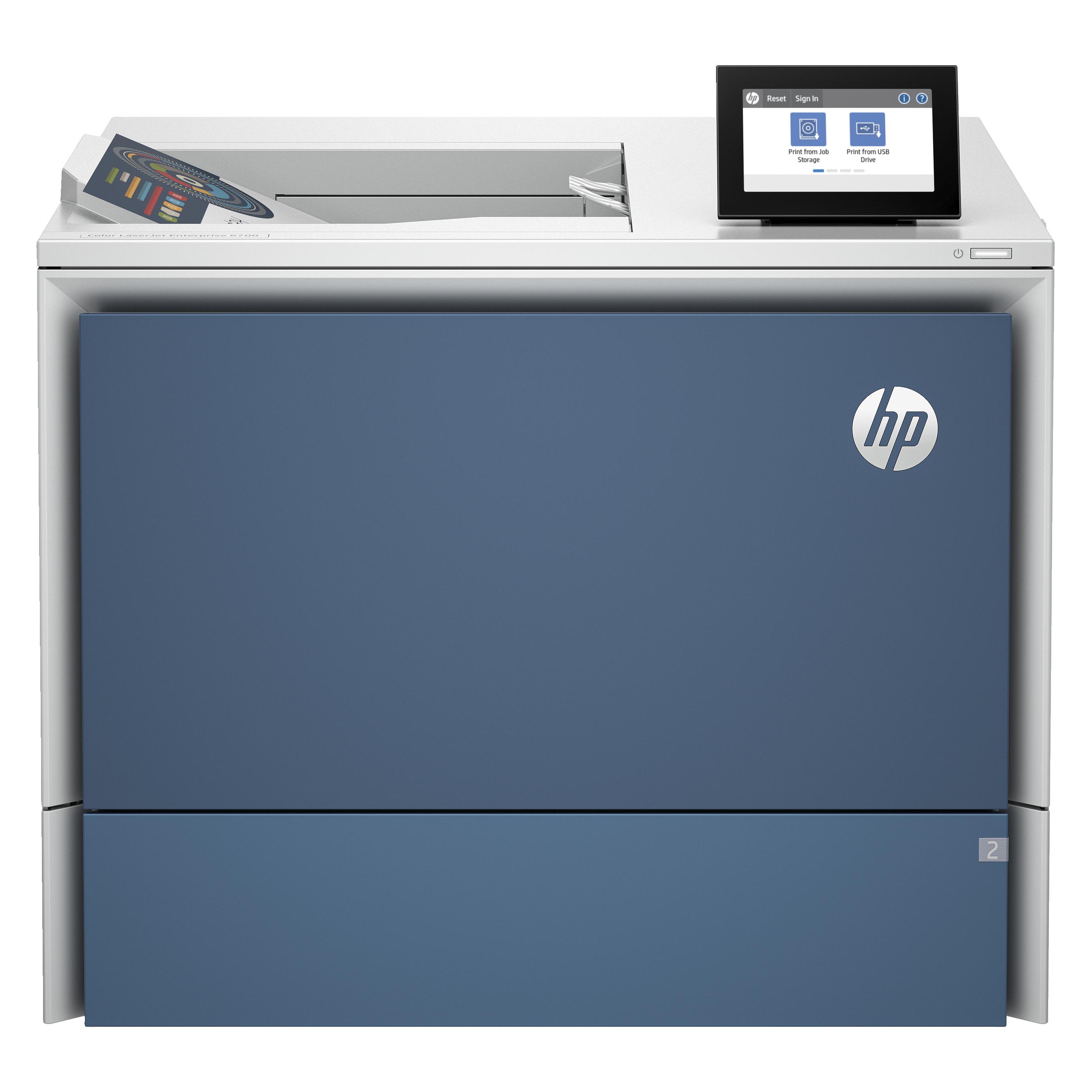 HP COLOR LASERJET ENT 6701DN (Laser, Farbe), Drucker, Violett, Gelb, Blau, Schwarz
