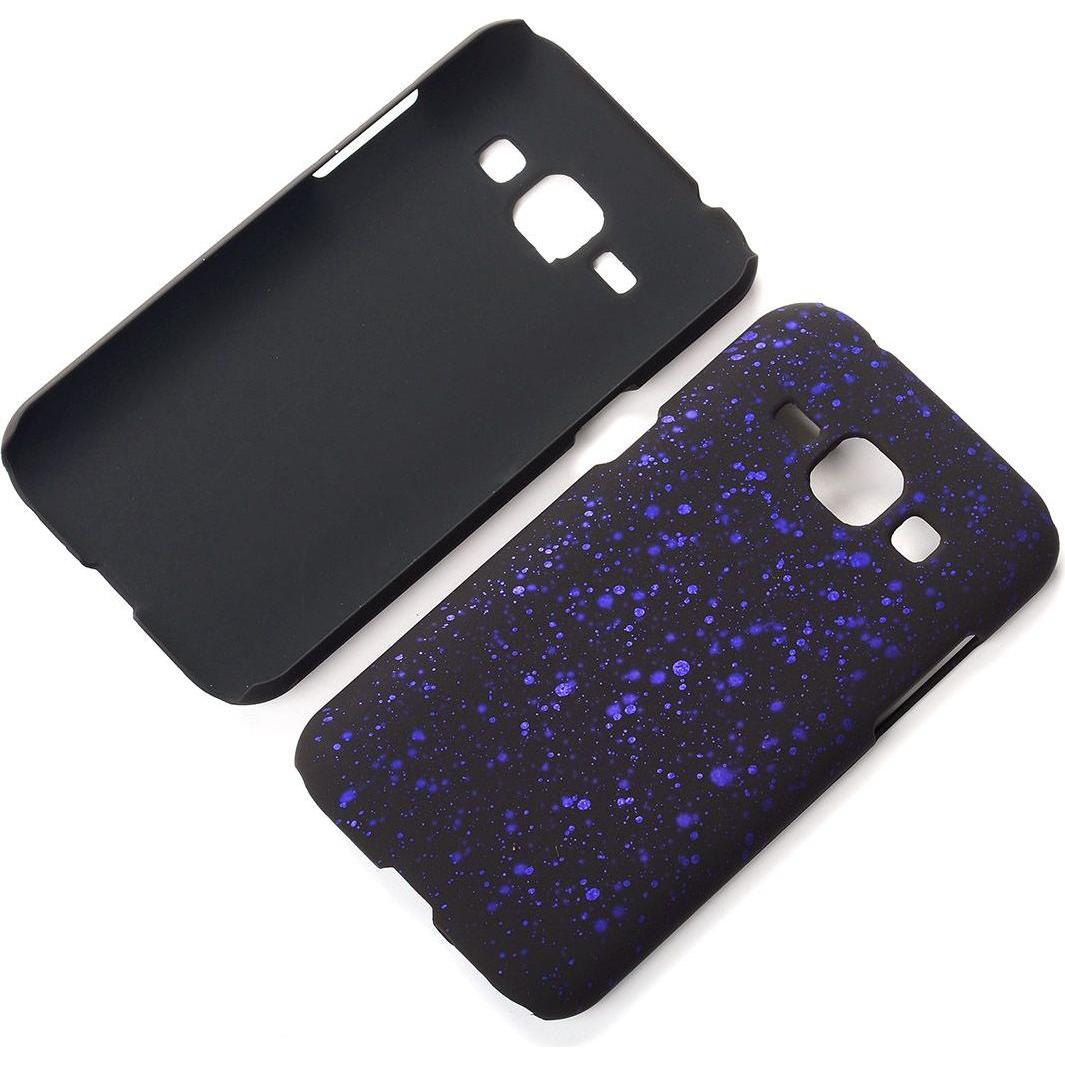 Thumbnail - König Design Handy Hülle Schutz Case Bumper Etuis für Samsung Galaxy J1 2015 3D Sterne Lila (Samsung Galaxy J1), Smartph...