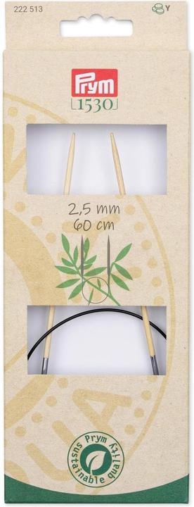 Image du produit Prym Aiguilles circulaires BAMBUS 2.50 mm, 60 cm