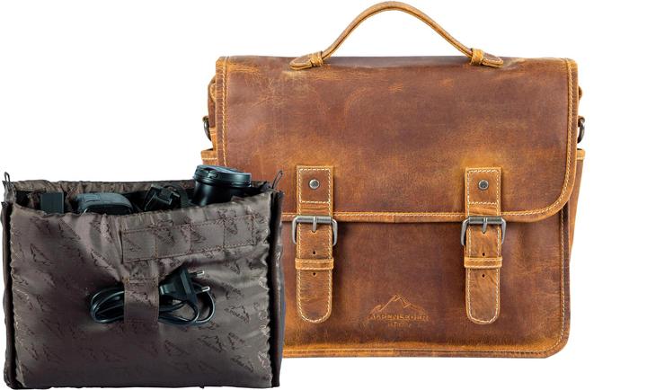 Actual product image Alpenleder Camera Bag Reporter Beige (Camera shoulder bag, 15.36 l)