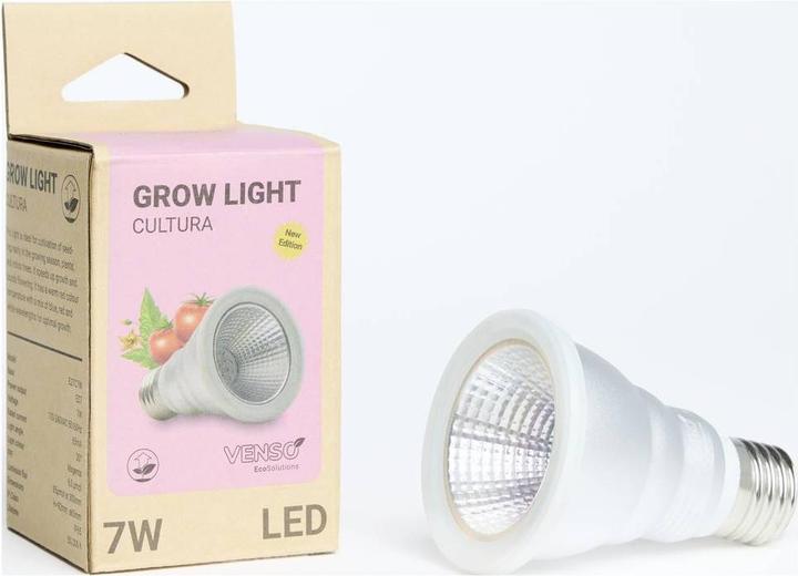 Actual product image Venso EcoSolutions E27 "Cultura" plant lamp 7W 60 °, improved photosynthesis and higher chlorophyll (LED, 240 V)