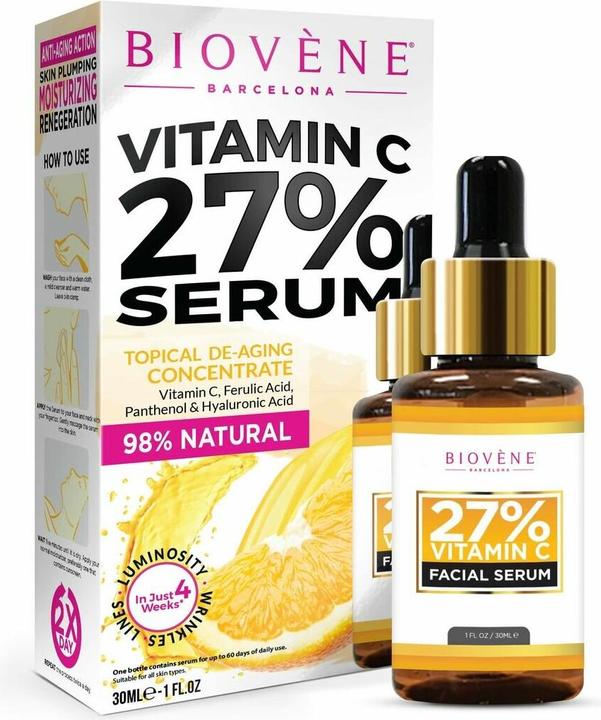 Biovène VITAMIN C +20% skin brightening facial serum treatment 30 ml (30 ml, Tagescreme)