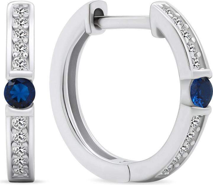 Actual product image Brilio Silver - Elegant silver hoop earrings EA562WB