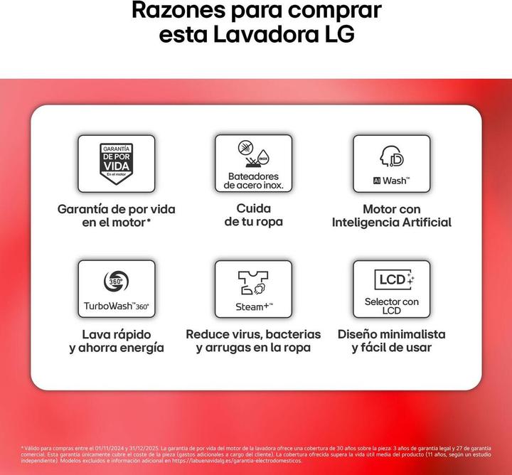 Image du produit LG Waschmaschine F4X7513TWS 13 kg (13 kg, Vers le bas)