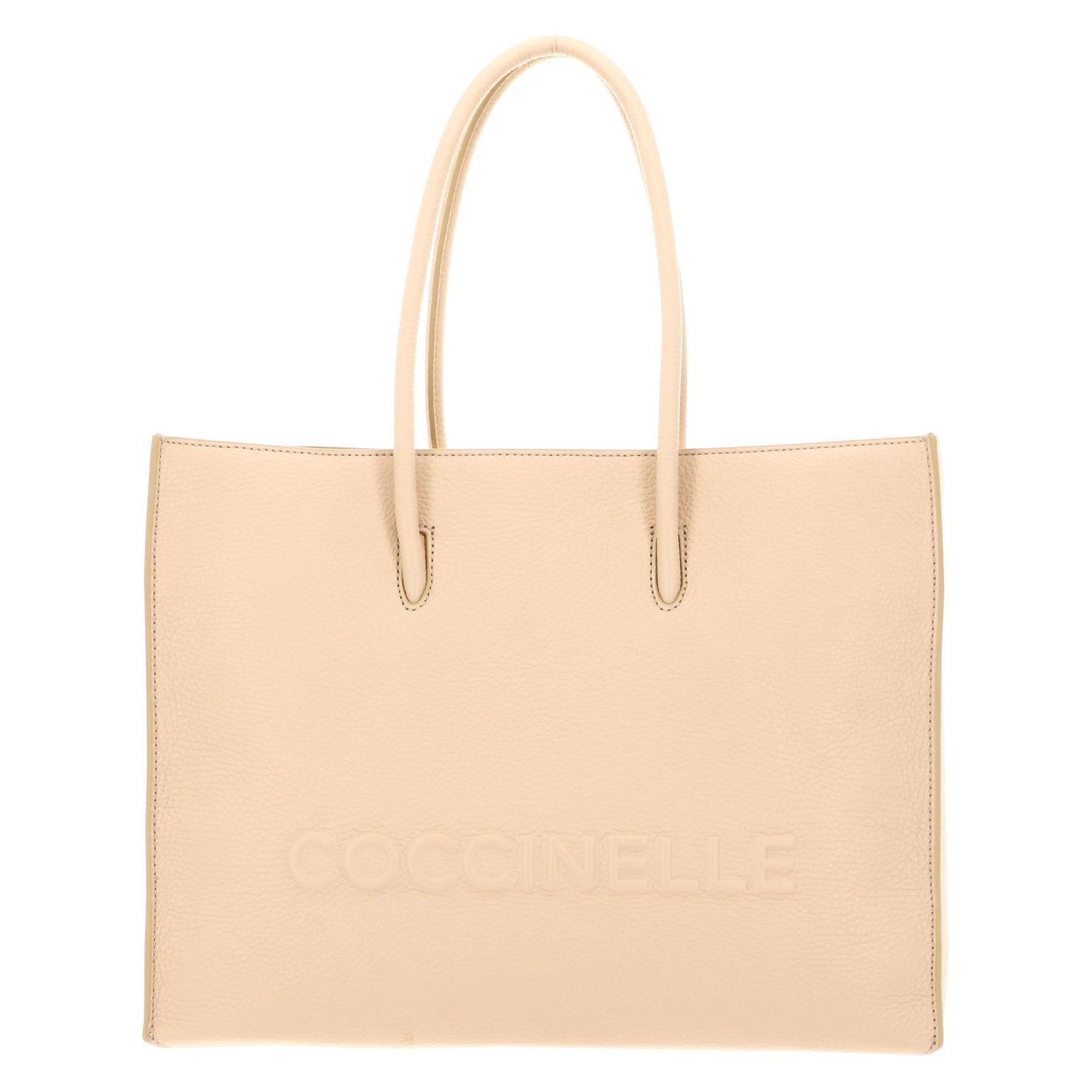 Coccinelle, Damen, Handtasche, Myrtha Maxi Log Handbag Grained Leather, Orange