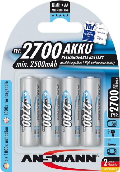 Produktbild Ansmann Premium (4 Stk., AA, 2700 mAh)