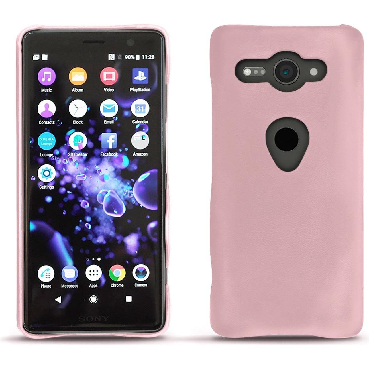Noreve Lederschutzhülle (Sony Xperia XZ2 Compact), Smartphone Hülle, Rosa