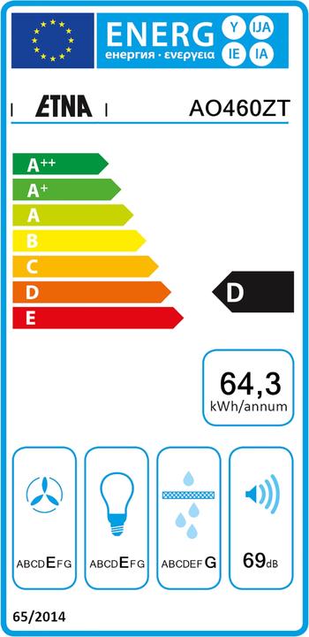 Energy Label Etna AO460ZT (Flat-screen hood)