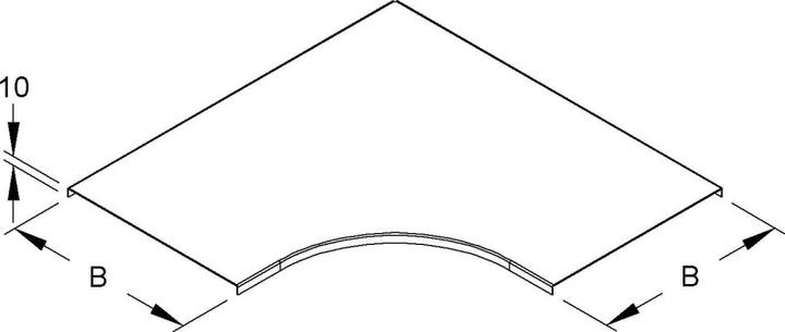 Image du produit Niedax NIE RESD 300 E3 Couvercle pour coude 90°, largeur 304 mm Acier inoxydable