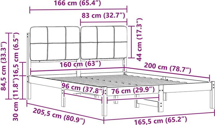 Image du produit vidaXL Bettrahmen (160 x 200 cm)