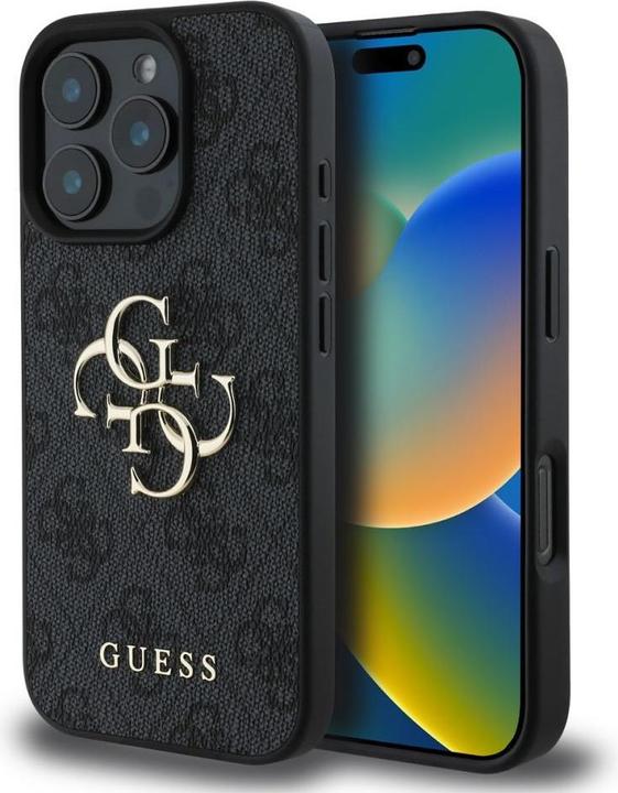 Actual product image Guess GUHCP16L4GMGGR iPhone 16 Pro 6.3" czarny/black hardcase 4G Big Logo (Apple iPhone 16 Pro)