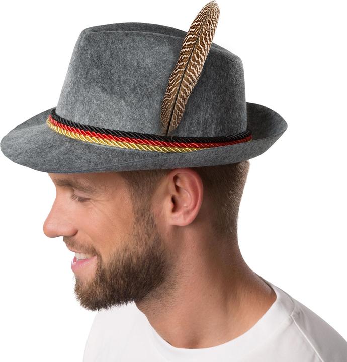 Produktbild Dressforfun Grauer Trachtenhut mit Deutschlandfarben