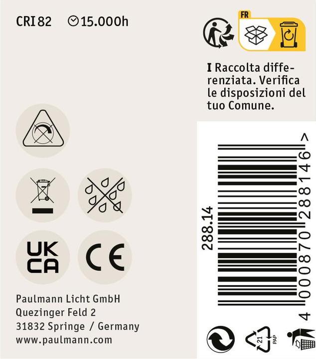 Productafbeelding Paulmann Speldbasis (G4, 3 W, 300 lm, 3 x, F)