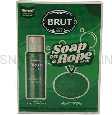Immagine prodotto Brut Deodorante e sapone su una corda Set regalo da uomo in scatola Edizione speciale (Getto vaporizzato, 200 ml)