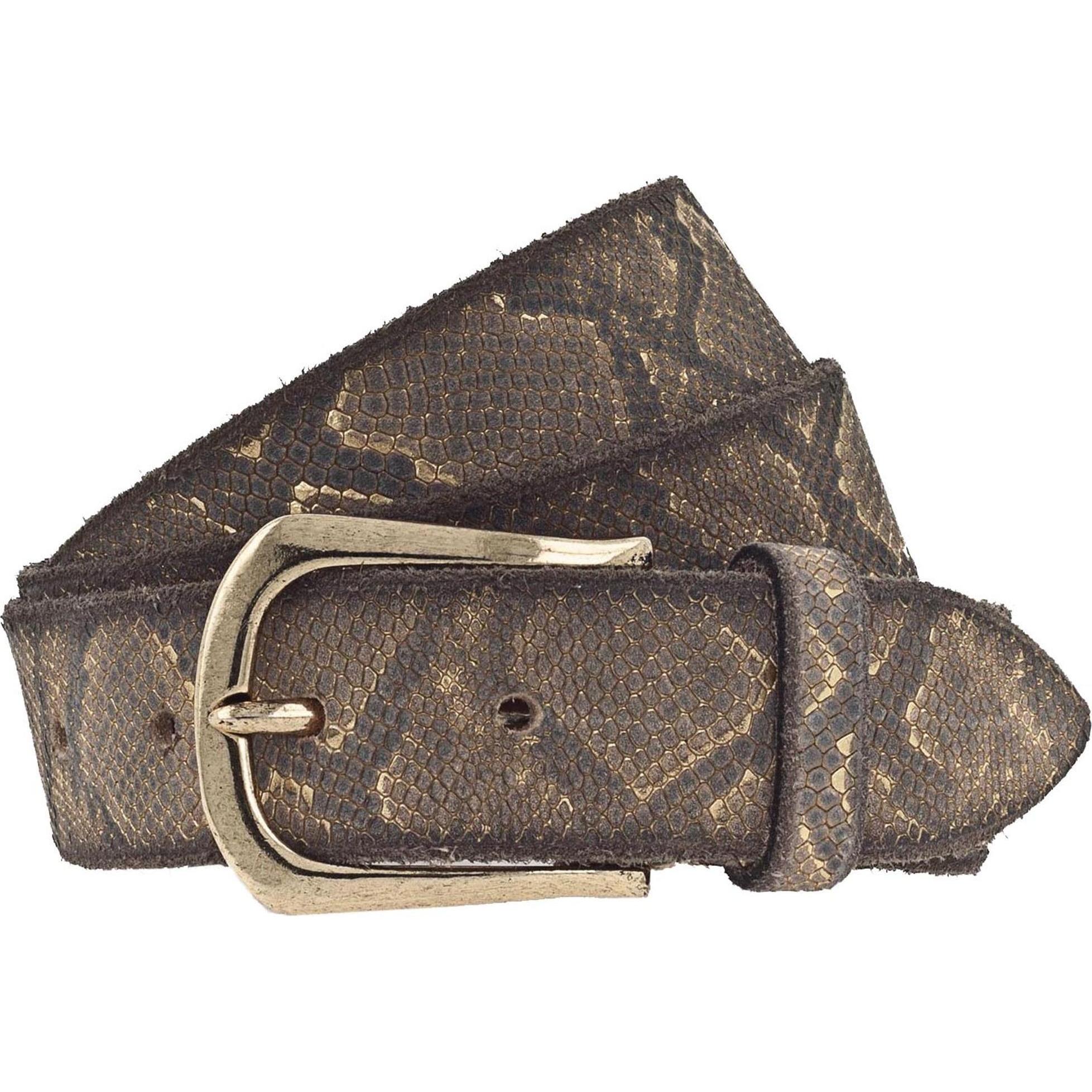 B.Belt, Damen, Gürtel, Sabia Gürtel Leder, Grau, (80)