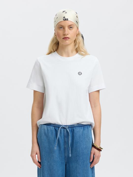 Produktbild Selected Besticktes T-Shirt mit Rundhalsausschnitt (S)