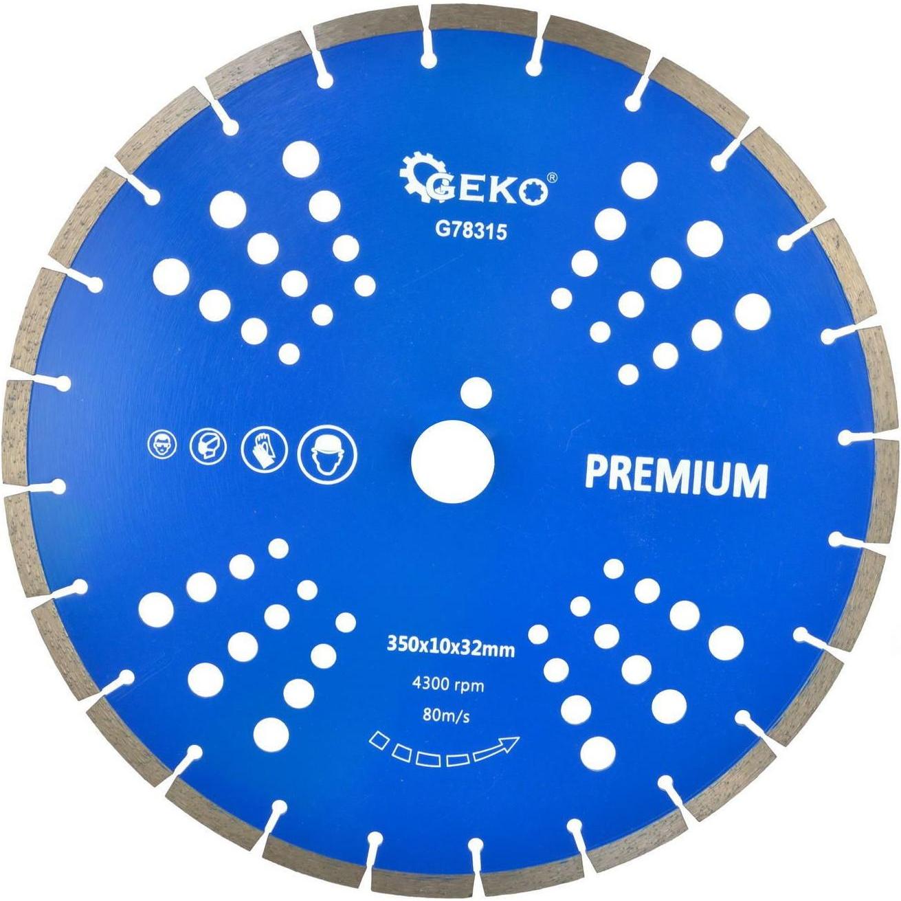 GEKO, Sägeblatt, Diamant-Segmenttrennscheibe, 350x10x32mm