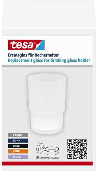 Image du produit tesa Verre de rechange pour gobelet à dents avec solution adhésive sans perçage