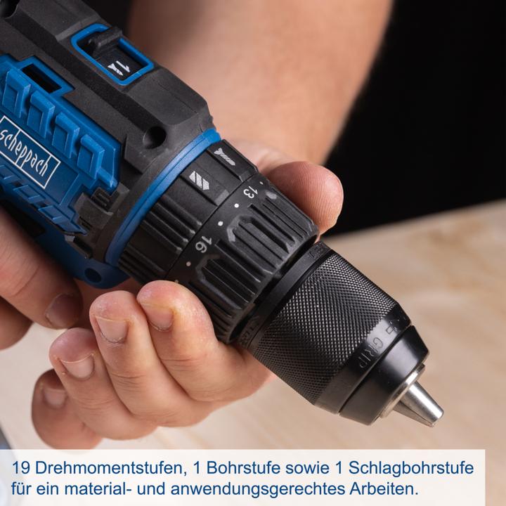 Produktbild Scheppach Akku-Schlagbohrschrauber BC-CD60-X (DIY) (Schlagbohrschrauber)