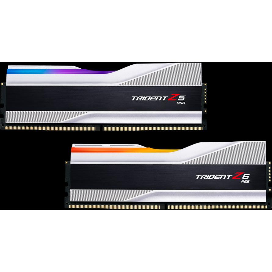 G.Skill Trident Z5 RGB (2 x 16GB, 5200 MHz, DDR5-RAM, DIMM), RAM, Silber, Schwarz
