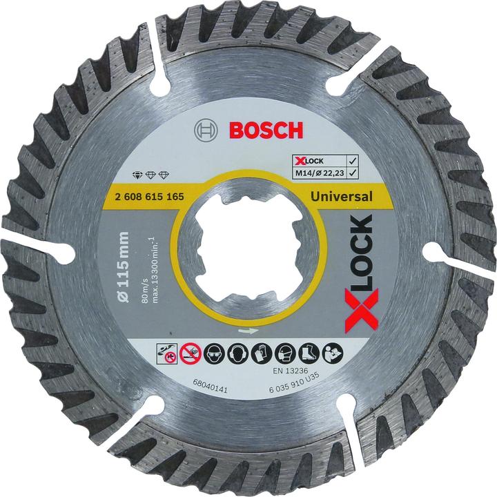 Produktbild Bosch Zubehör X-LOCK Trennscheibe Standard for Universal 115 x 22,23 x 1,6 x 10, 2-teilig