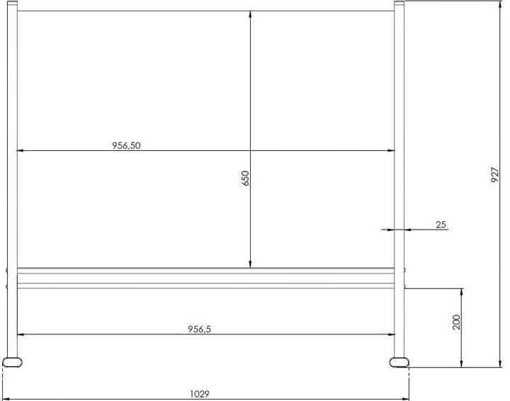 Actual product image Franken Spit shield transparent 100,0 x 65,0 cm (100 x 65 cm)