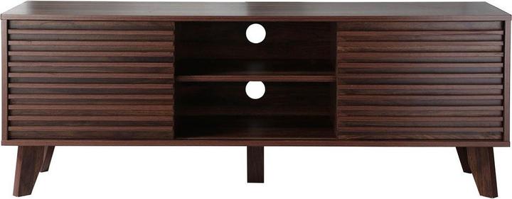 Casâme Mobile TV con frontali effetto legno scanalato L140 cm - FRIBOURG