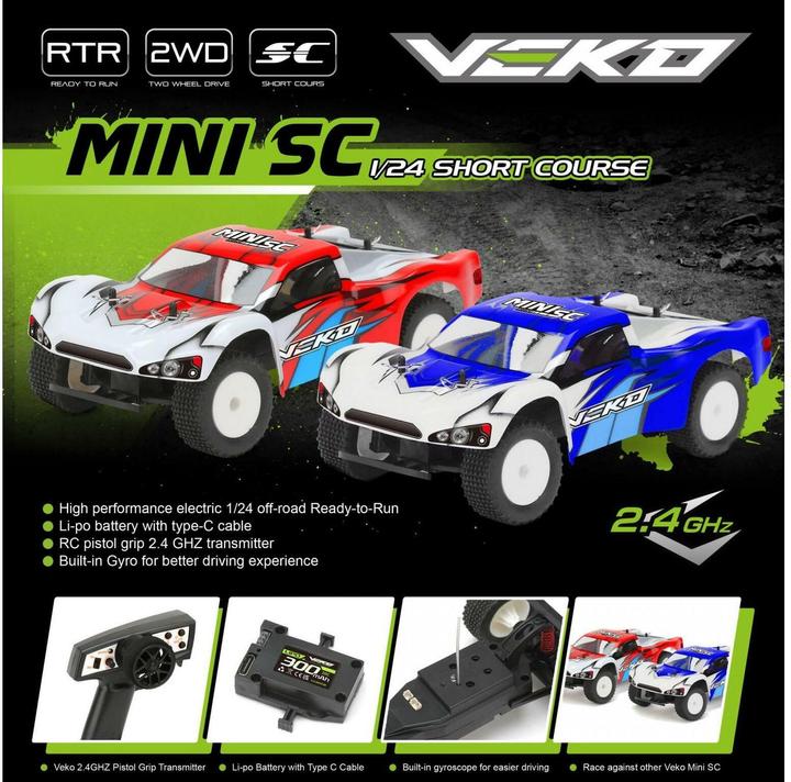 Produktbild Kyosho Europe Veko Mini SC Blau RTR (RTR Ready-to-Run)