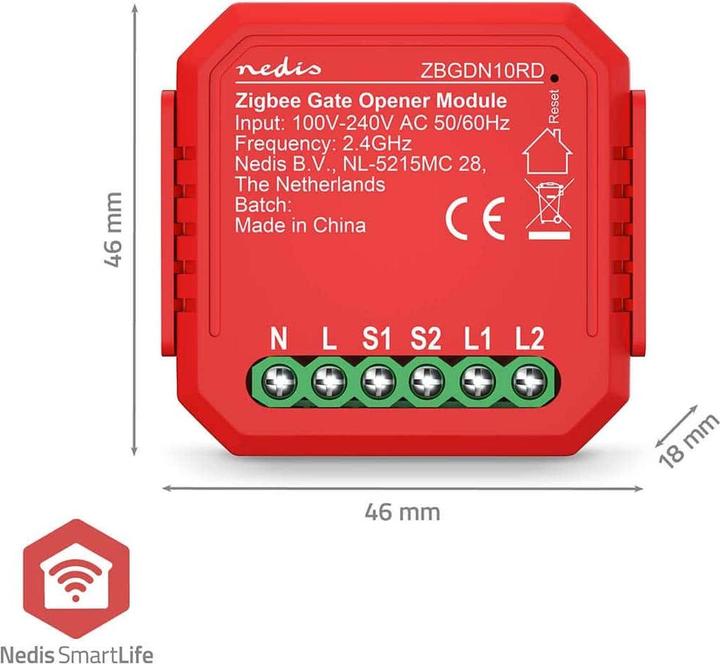 Actual product image Nedis SmartLife Power Switch | Zigbee 3.0 | 2.5 W | Terminal connection | App available for: Android™
