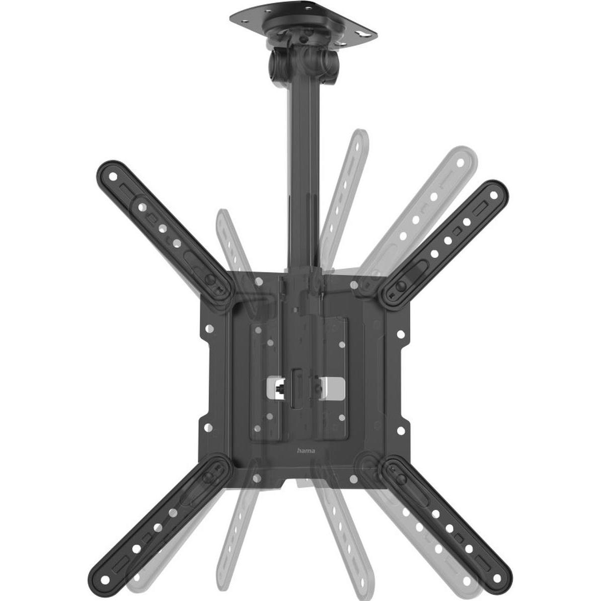 Hama Supporto a soffitto per TV (Soffitto, 65", 40 kg), Supporto da parete TV, Nero