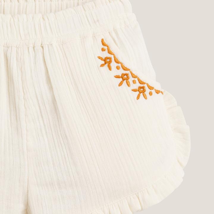 Produktbild La Redoute Collections Bestickte Volant-Shorts mit Musselinfutter (86)