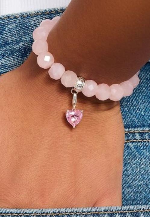Image du produit Thomas Sabo Charm-Anhänger Herz mit pinkfarbenem Stein Silber (Argent sterling 925)