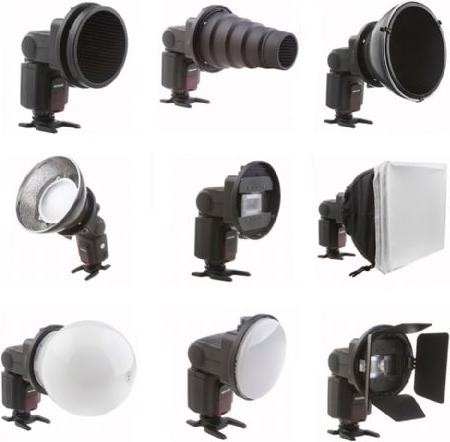Produktbild Falcon Eyes Universelles Speedlite Kamerablitz Strobist Set SGA-K9 (Blitzgerät Ersatzteile)