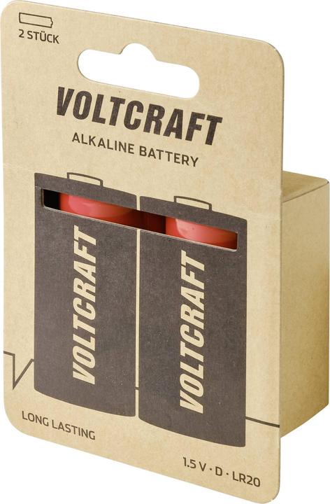 Produktbild Voltcraft LR20 Mono (D)-Batterie Alkali-Mangan 18000 mAh 1.5 V 2 St. (2 Stk., D)