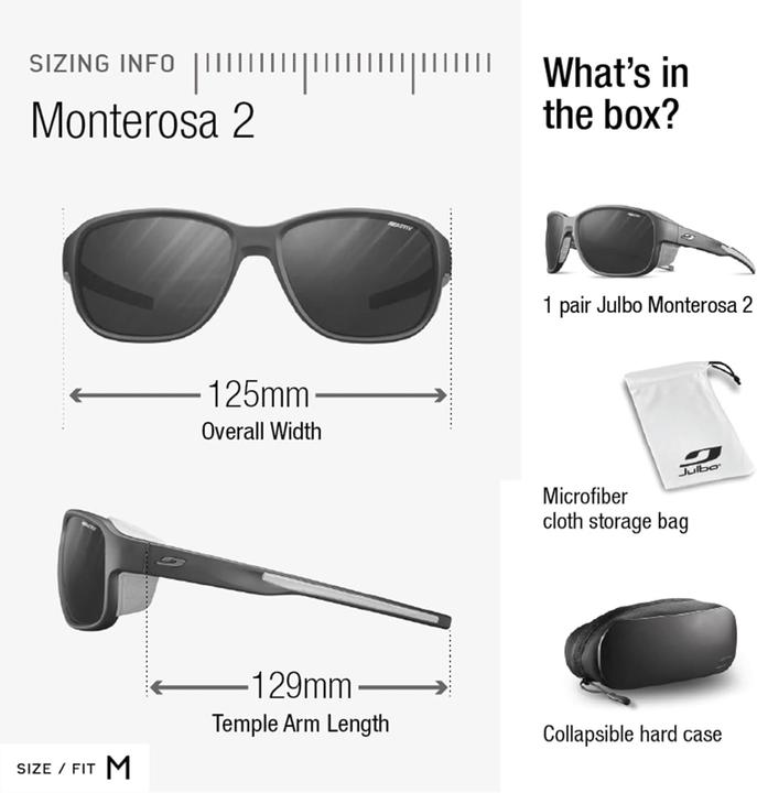 Immagine prodotto Julbo Occhiali Monterosa 2 Reactiv High Mountain Glacier (Nero, Marrone)