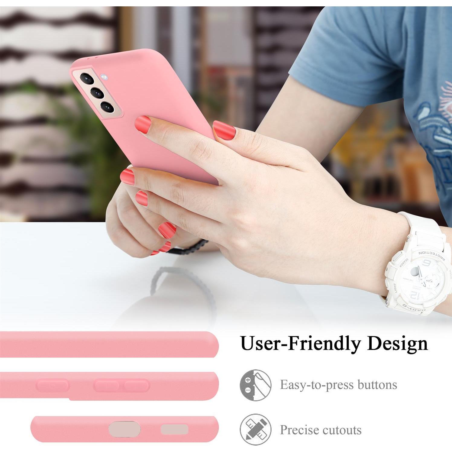 Thumbnail - Cadorabo TPU Liquid Silicone Case Cover (Samsung Galaxy S21+), Smartphone Hülle, Rosa