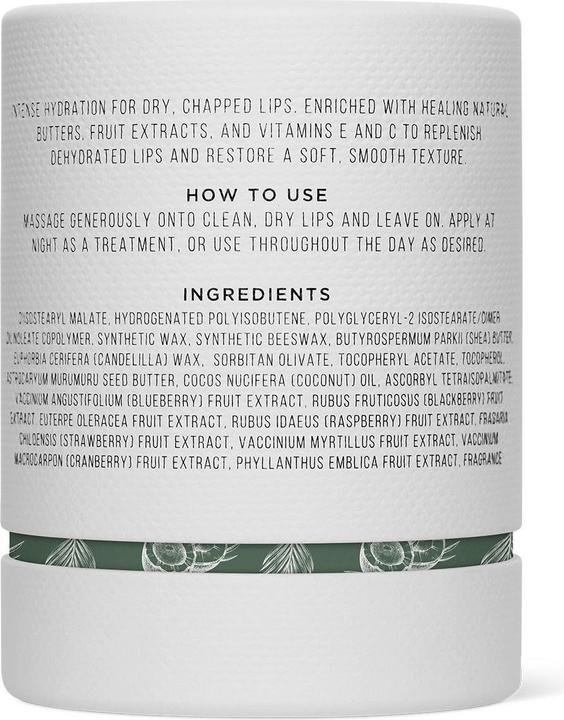 Valeurs nutritives et ingrédients Pestle & Mortar Chummi Masque pour les lèvres Noix de coco (Baume à lèvres)