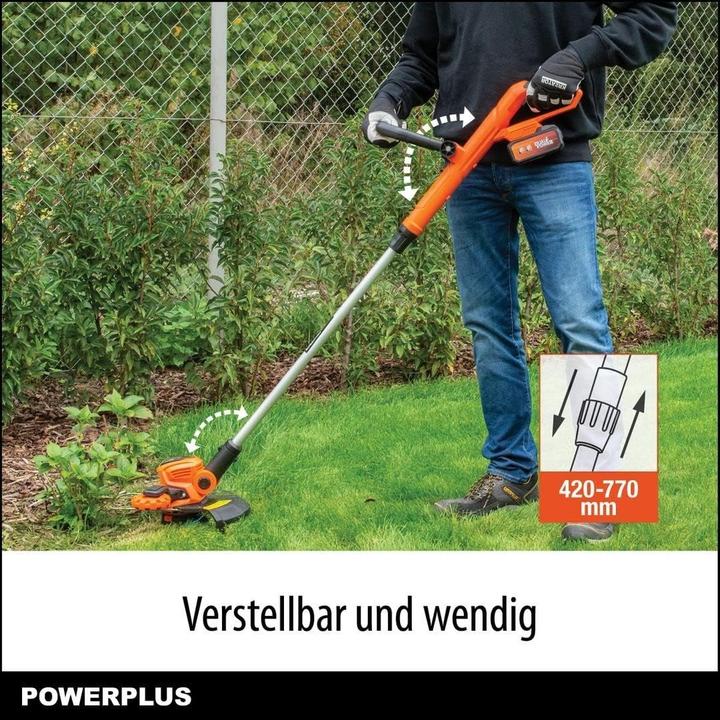 Produktbild Powerplus Dual Power Rasentrimmer 40V Ø 300mm - exkl. Akku und Ladegerät - 1 Acc. (Trimmfaden)