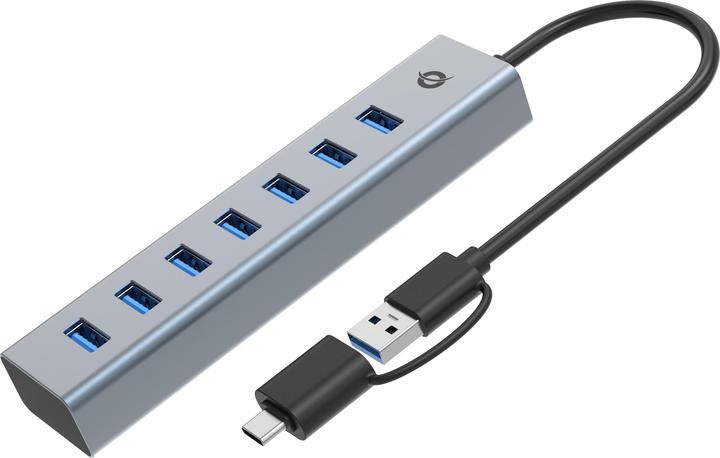 Productafbeelding Conceptronic USB-Hub 7-Port 3.0 ->7x3.0 5Gbps ink PW.Adapter (USB-A, 7 ports)