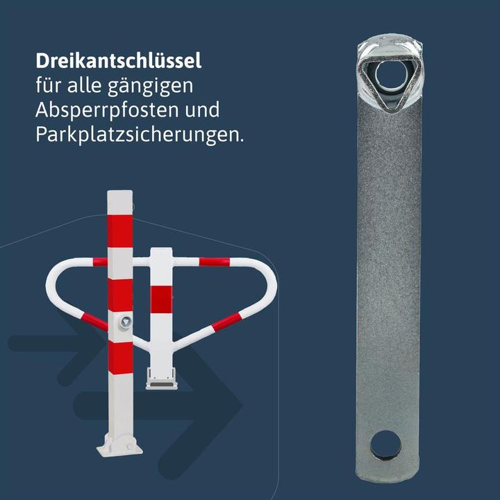 Produktbild Dönges Schlüssel für Absperrpfosten | Dreikantschlüssel M12 19 mm, Dreikant M12