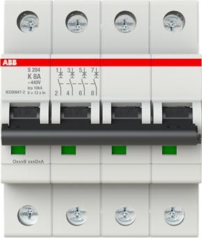 Actual product image ABB S204-K8 Automatic circuit breaker K-Char., 6 kA, 2CDS254001R0407