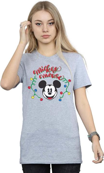 Image du produit Disney - T-shirt MICKEY MOUSE CHRISTMAS LIGHT BULBS - Femme (S)