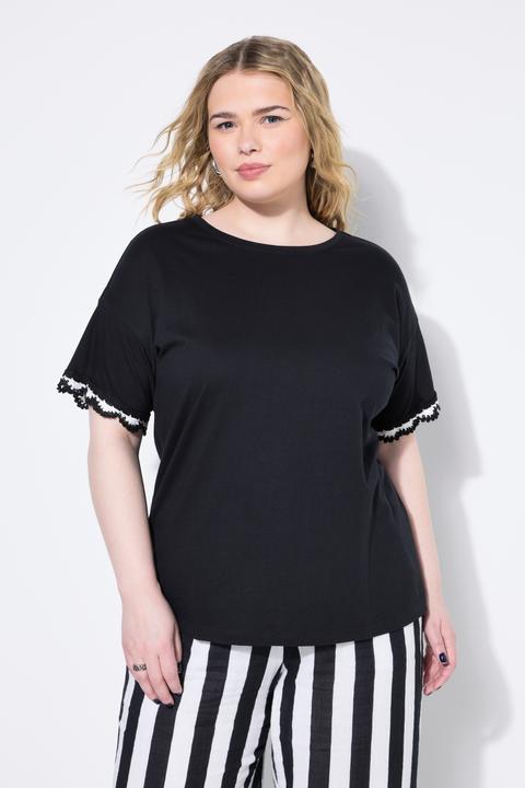 Image du produit Studio Untold T-shirt oversize, manches courtes finition crochet (42, 44)