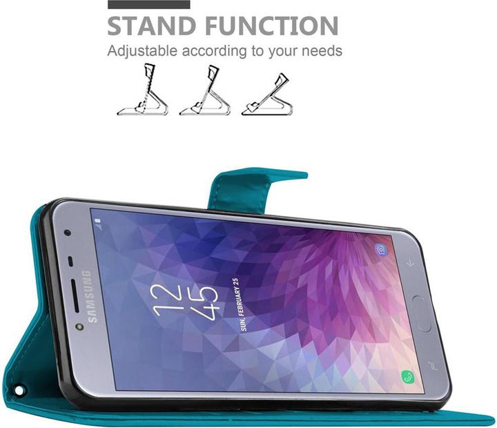 Actual product image Cadorabo Flower Book Cover (Samsung Galaxy J4 (2018))