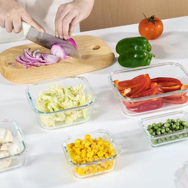 Actual product image Hermex 8er Set Glas-Frischhaltedosen Vorratsdosen mit Deckel Meal-Prep-Boxen