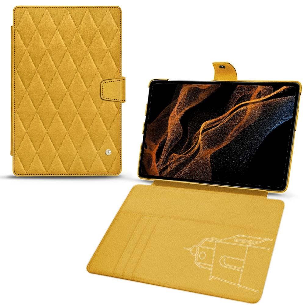 Noreve Lederschutzhülle Wallet (Galaxy Tab S8+), Tablet Hülle, Orange